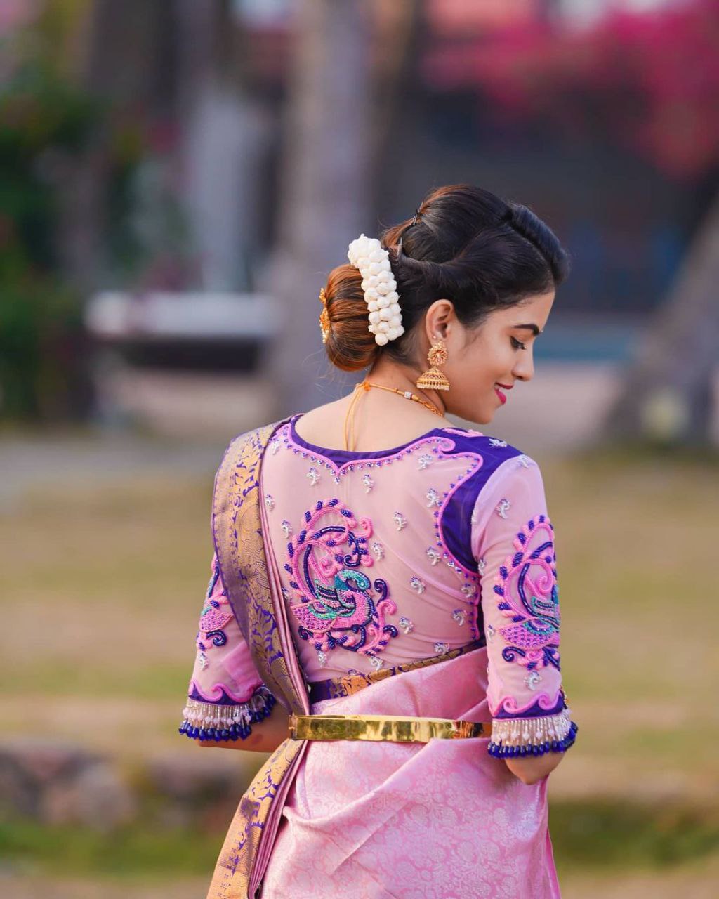 Luminous Pink Color Banarasi Soft Silk Saree With Blouse Piece