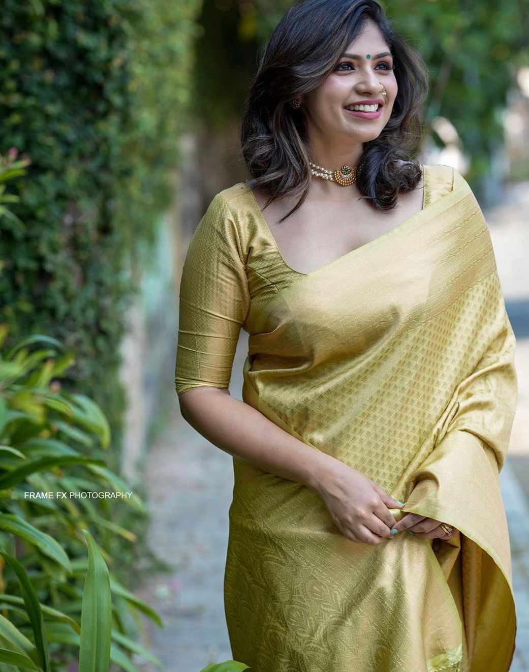 Dazzling Yellow Color Soft Lichi Silk Saree With Blouse Piece