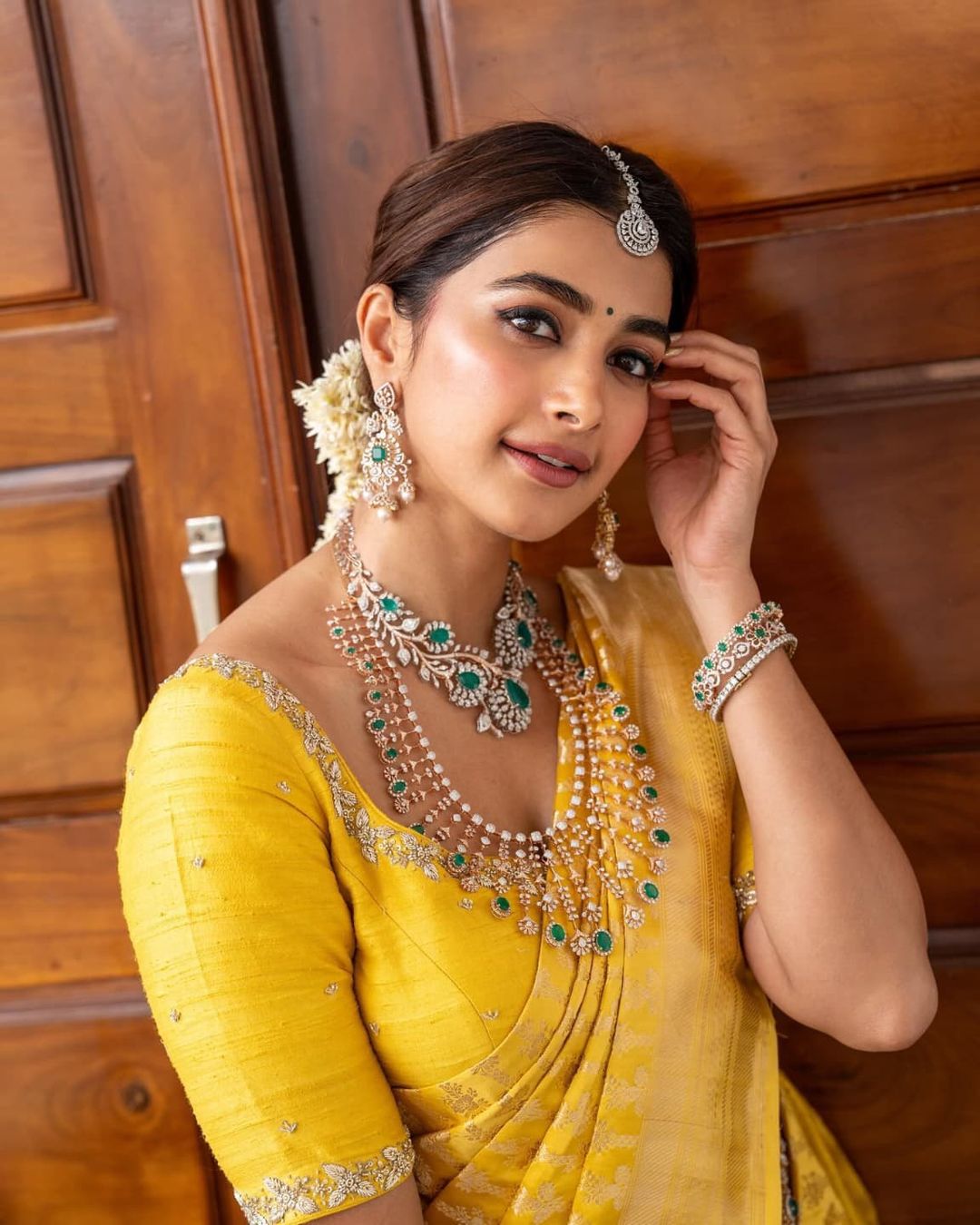 Ethereal Yellow Color Soft Lichi Silk Saree With Blouse Piece