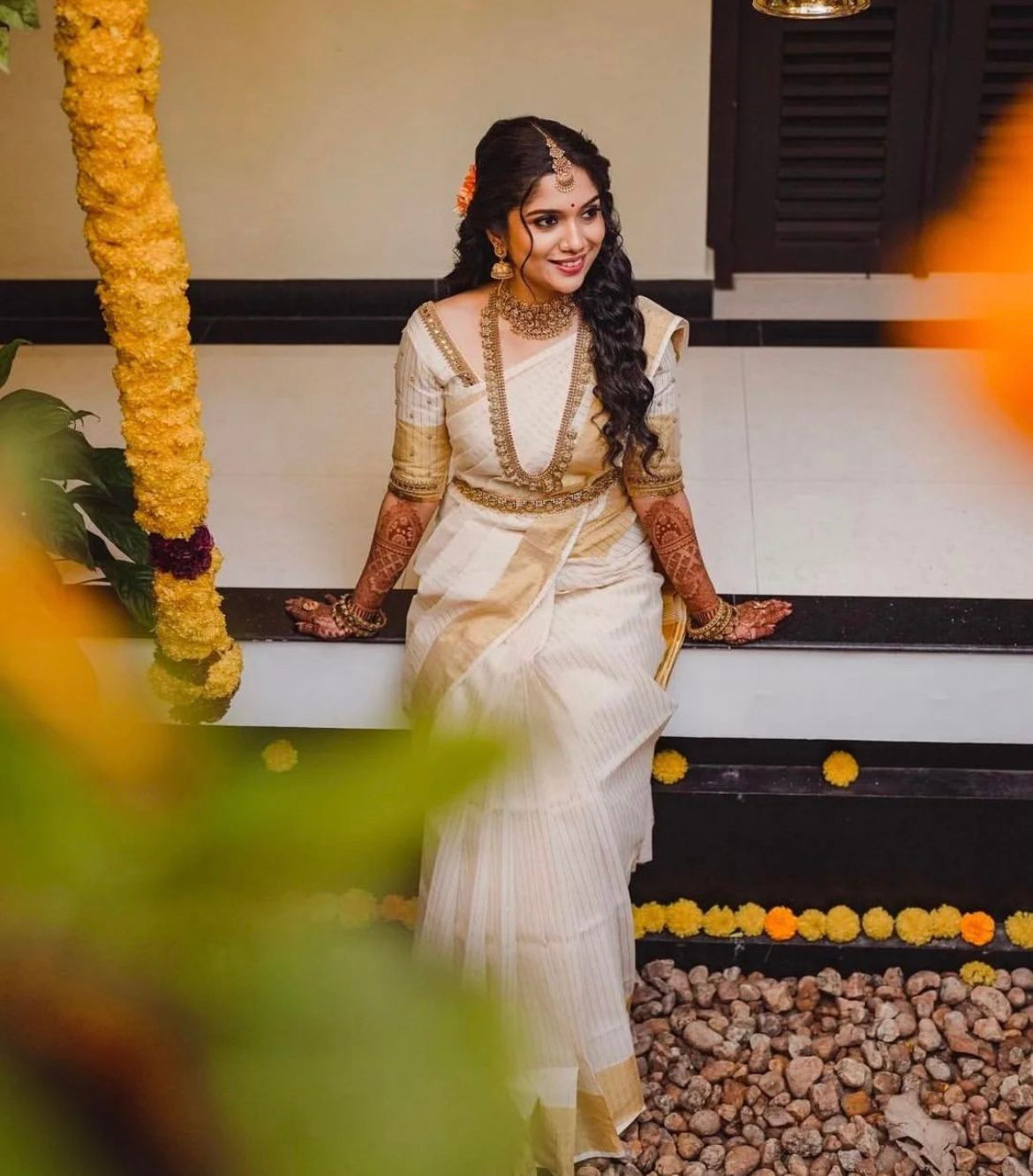 Exotic White Color Soft Lichi Silk Saree With Blouse Piece