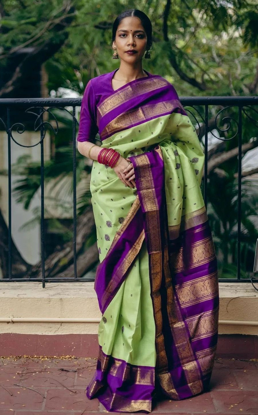 Enigmatic Pista Color Soft Lichi Silk Saree With Blouse Piece