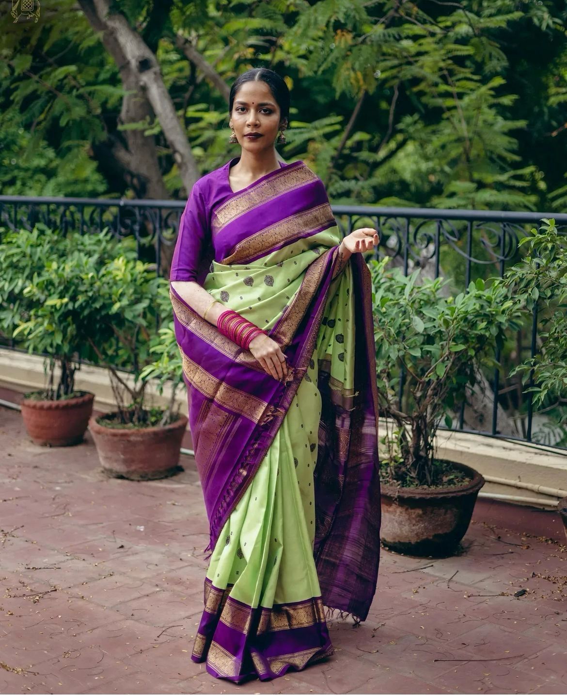 Enigmatic Pista Color Soft Lichi Silk Saree With Blouse Piece