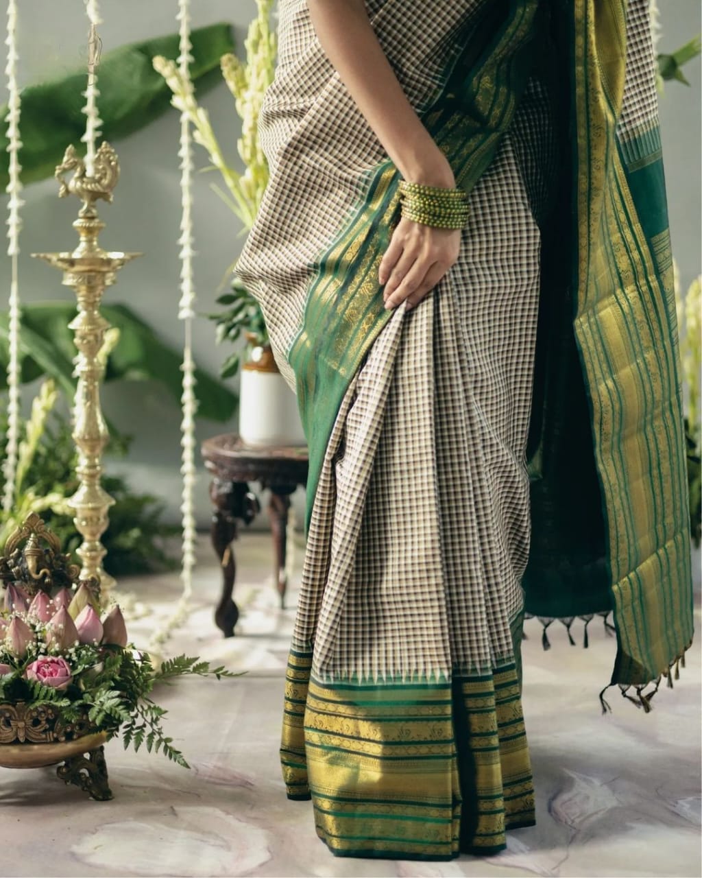 Dulcet Grey Soft Silk Saree With Glamorous Blouse Piece