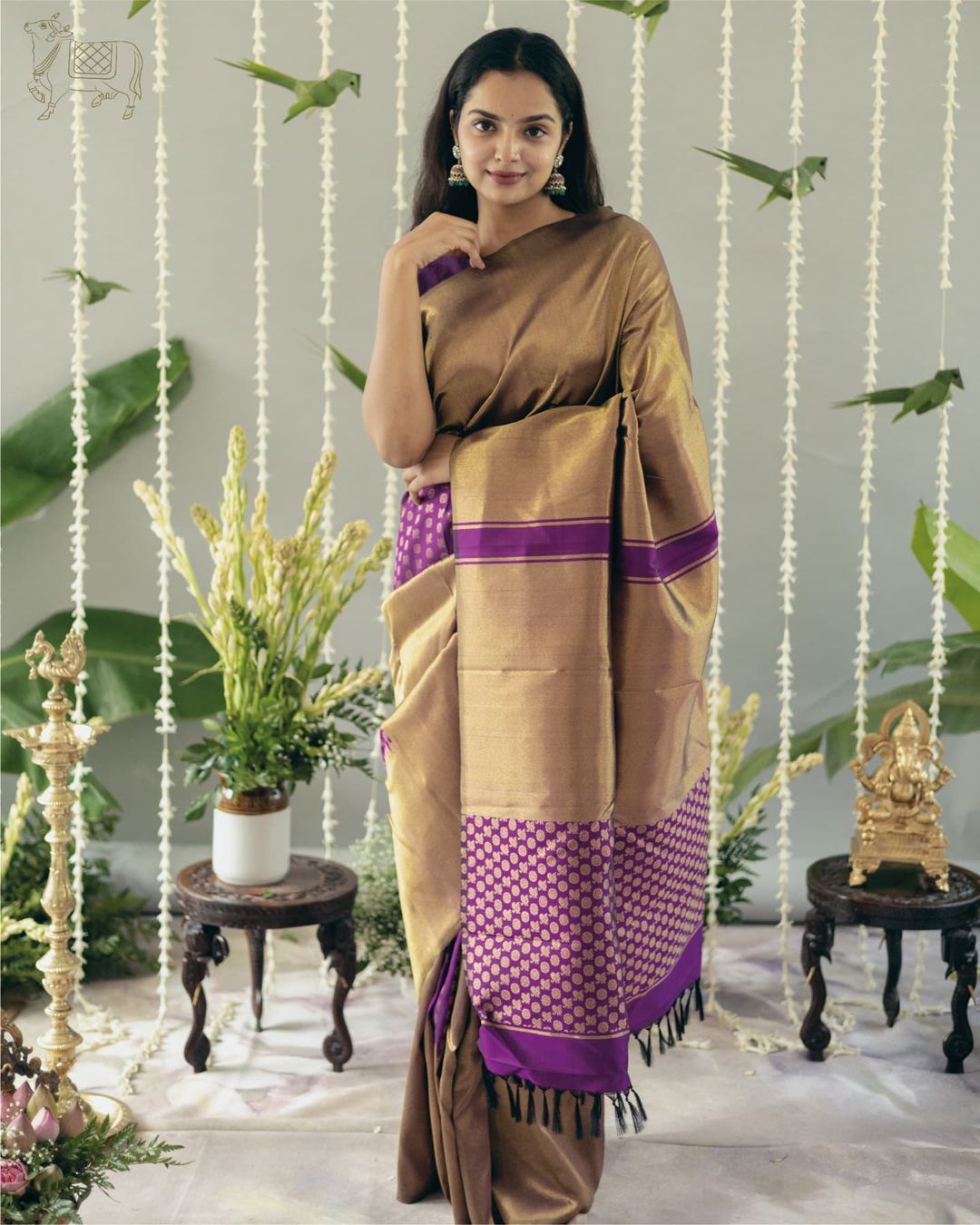 Arresting Purple Soft Silk Saree With Fancifull Blouse Piece