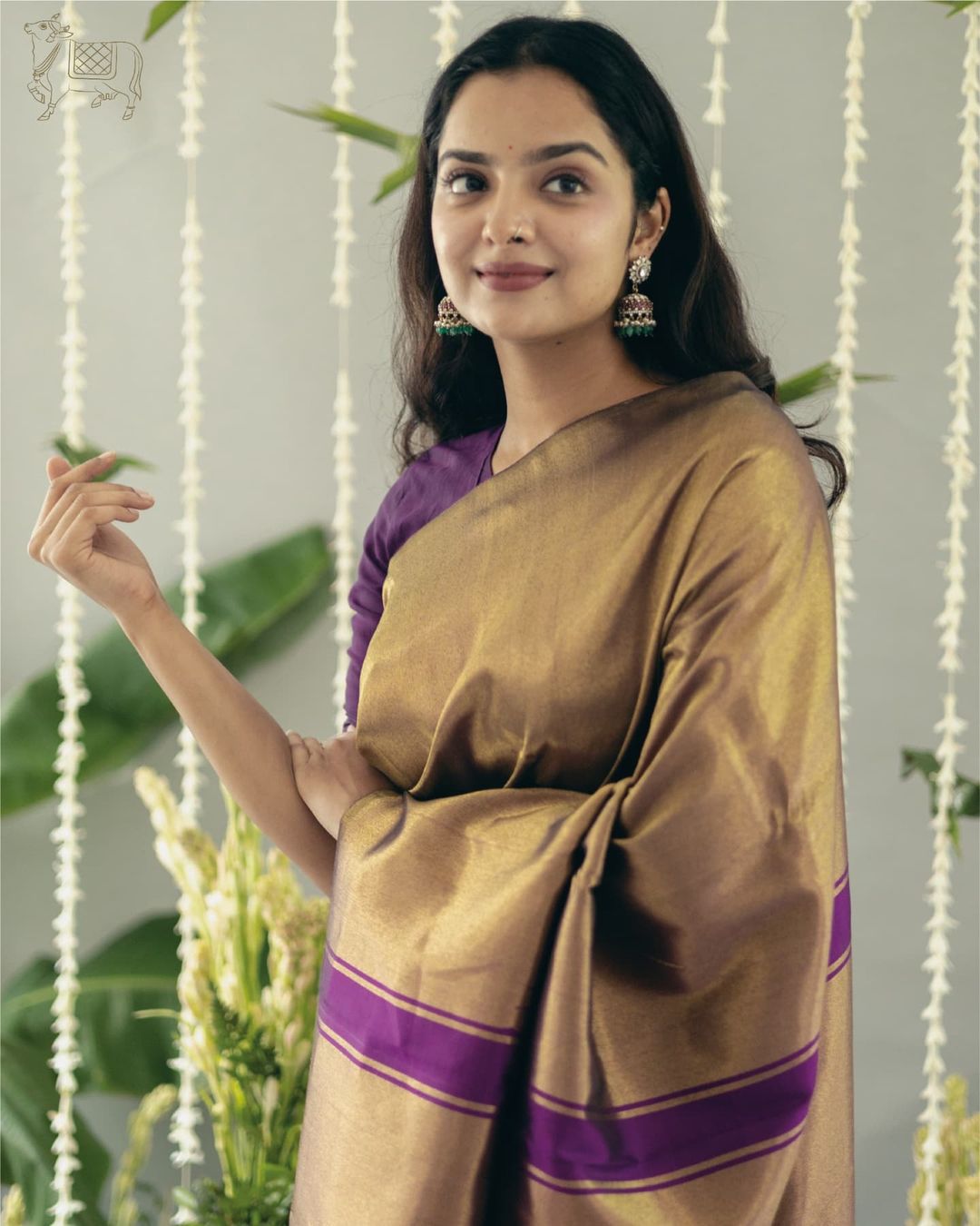 Arresting Purple Soft Silk Saree With Fancifull Blouse Piece