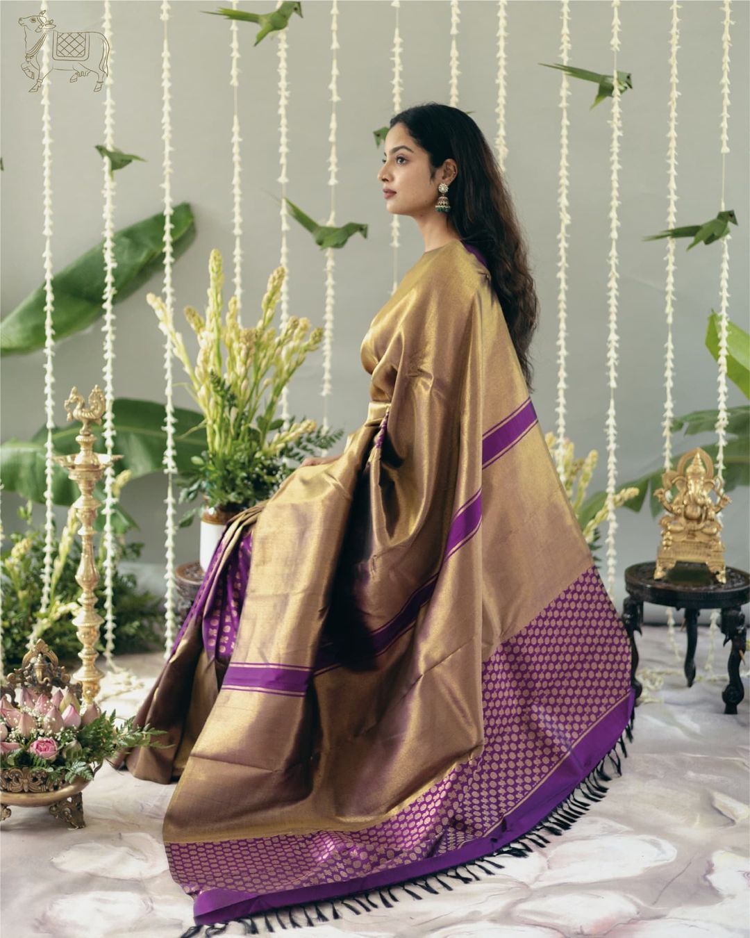 Arresting Purple Soft Silk Saree With Fancifull Blouse Piece