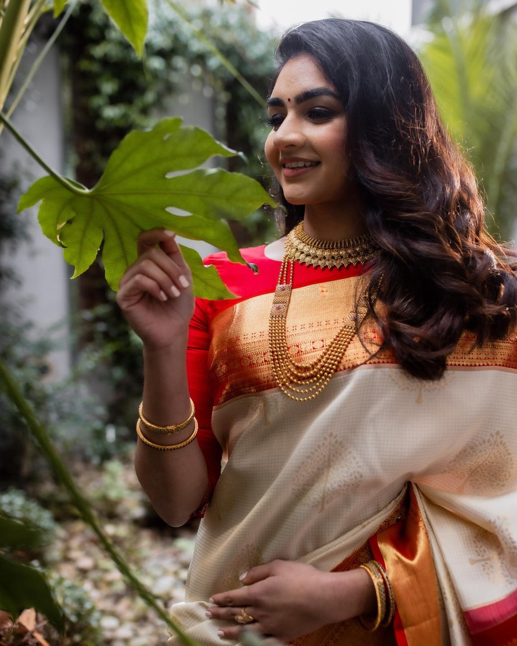 Sublime Off White Color Soft Lichi Silk Saree With Blouse Piece