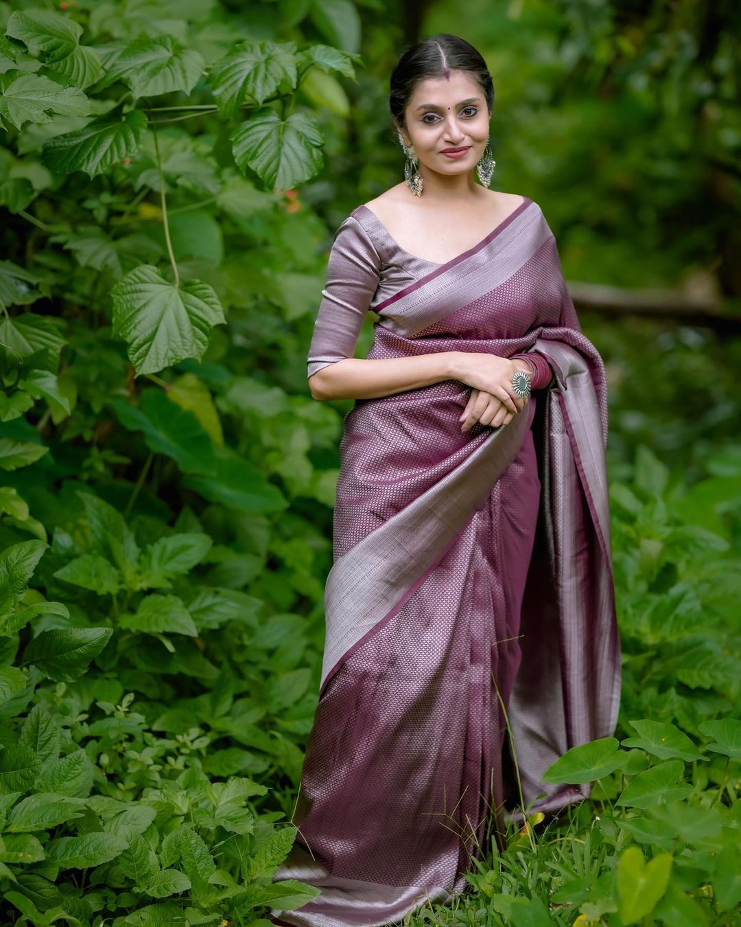 Enchanting Brown Color Kanjivaram Silk Saree With Blouse Piece