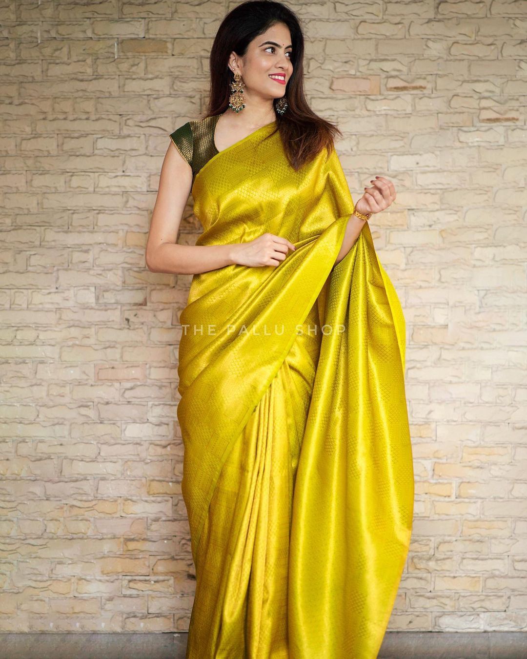 Heavenly Yellow Color Soft Lichi Silk Saree With Blouse Piece