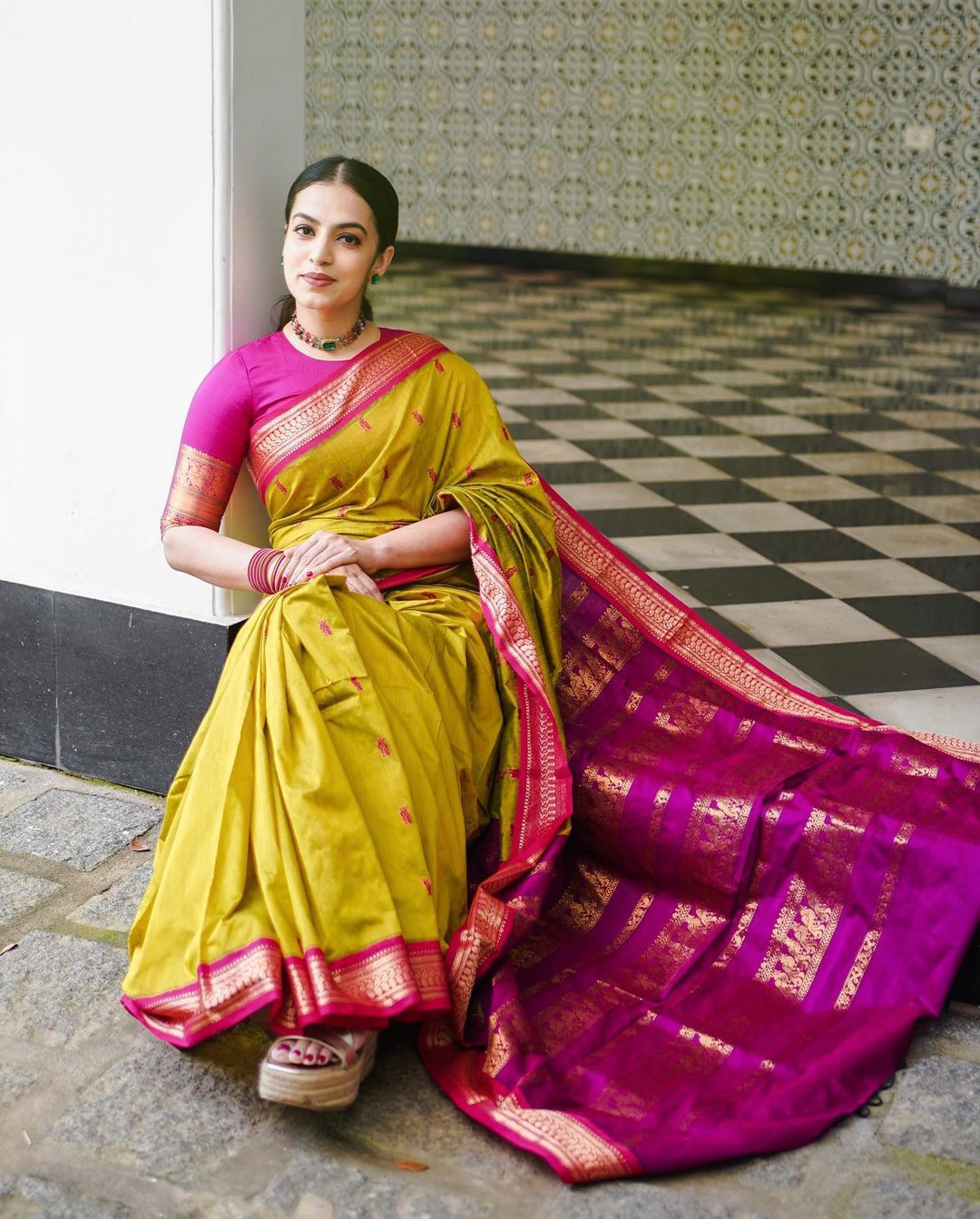 Fervent Mustard Color Banarasi Soft Silk Saree With Blouse Piece