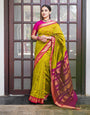 Fervent Mustard Color Banarasi Soft Silk Saree With Blouse Piece