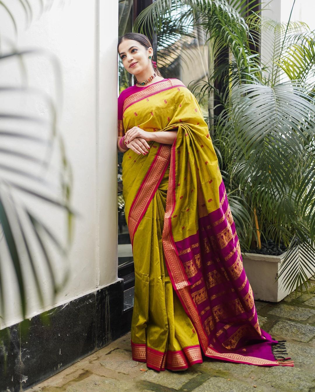 Fervent Mustard Color Banarasi Soft Silk Saree With Blouse Piece