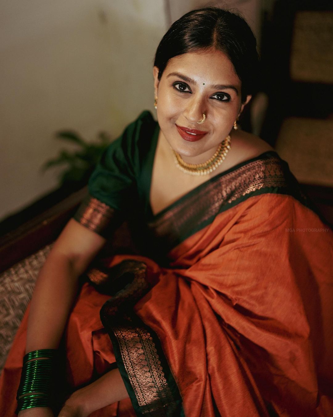 Sublime Orange Color Banarasi Soft Silk Saree With Blouse Piece