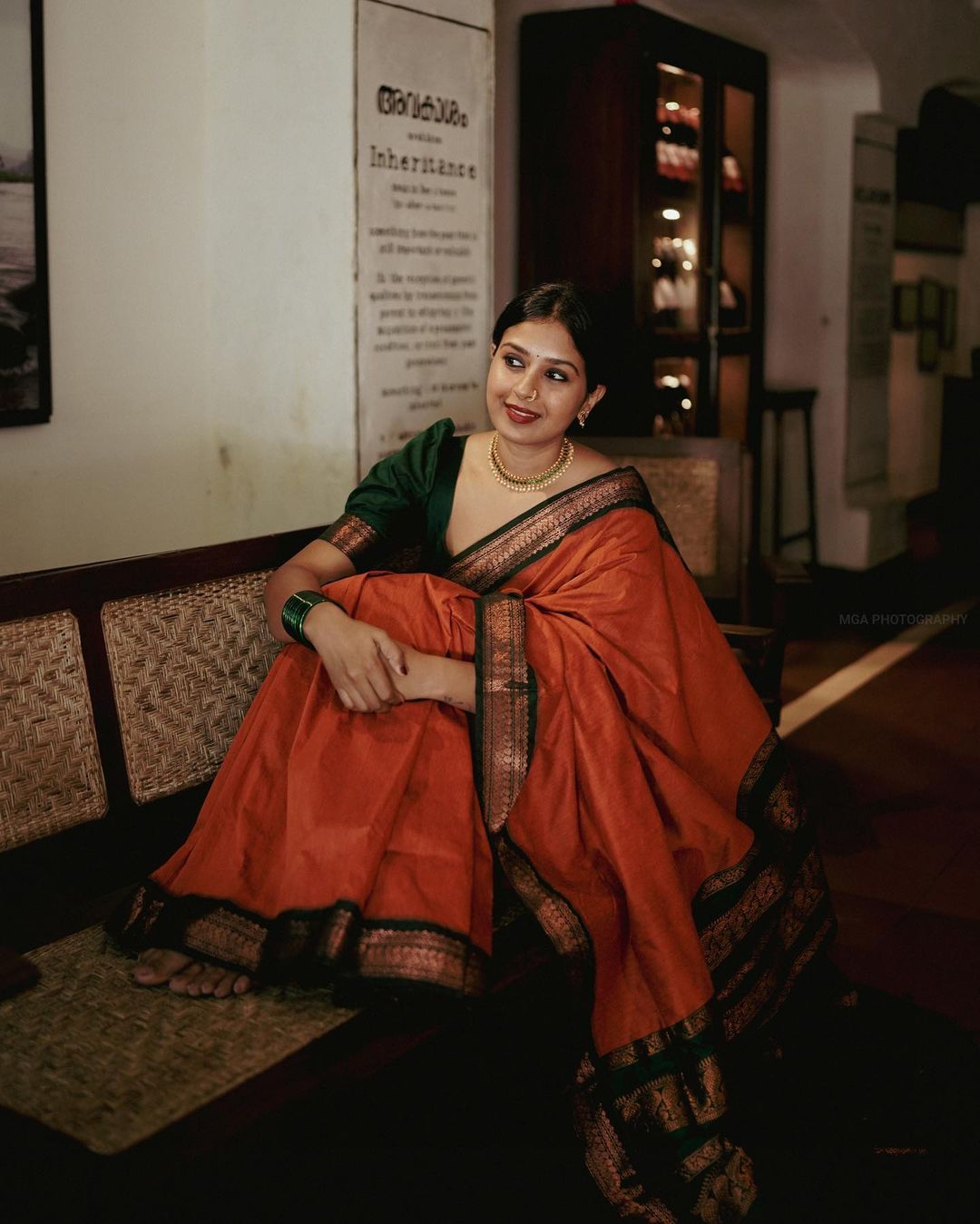 Sublime Orange Color Banarasi Soft Silk Saree With Blouse Piece