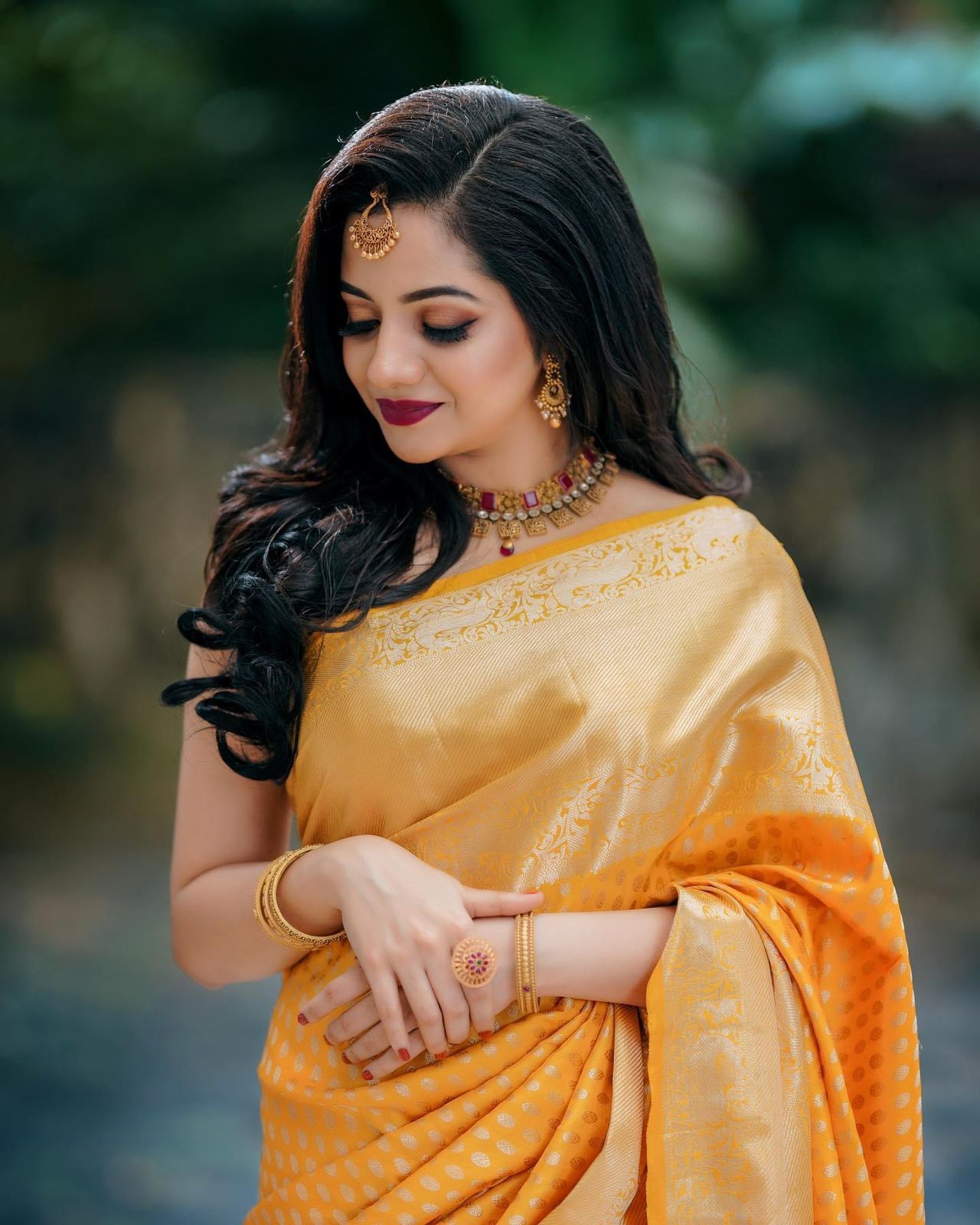 Breathtaking Yellow Color Banarasi Soft Silk Saree With Blouse Piece