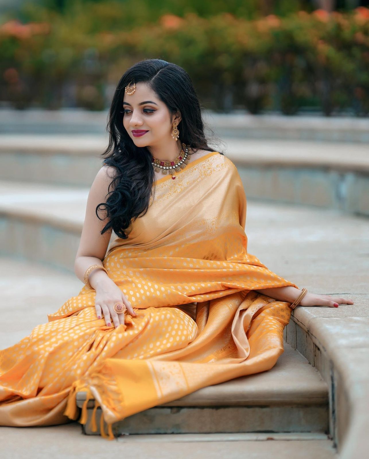 Breathtaking Yellow Color Banarasi Soft Silk Saree With Blouse Piece