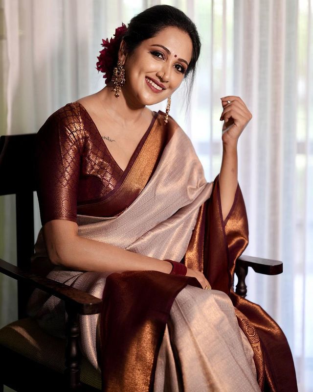 Beige Color Soft Silk 