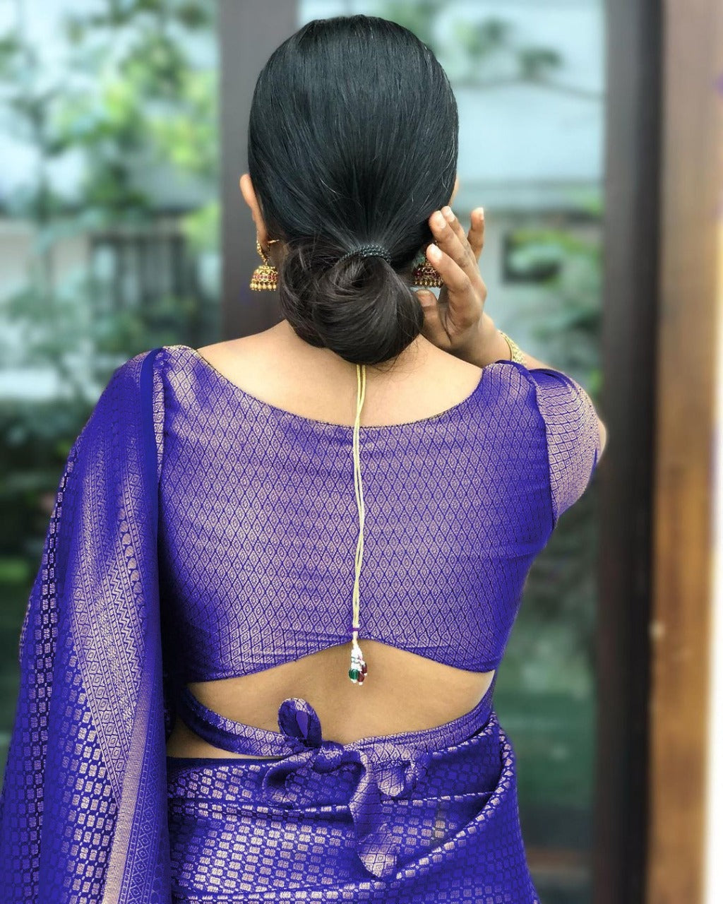 Blue Color Banarasi Soft Silk Saree With Blouse Piece