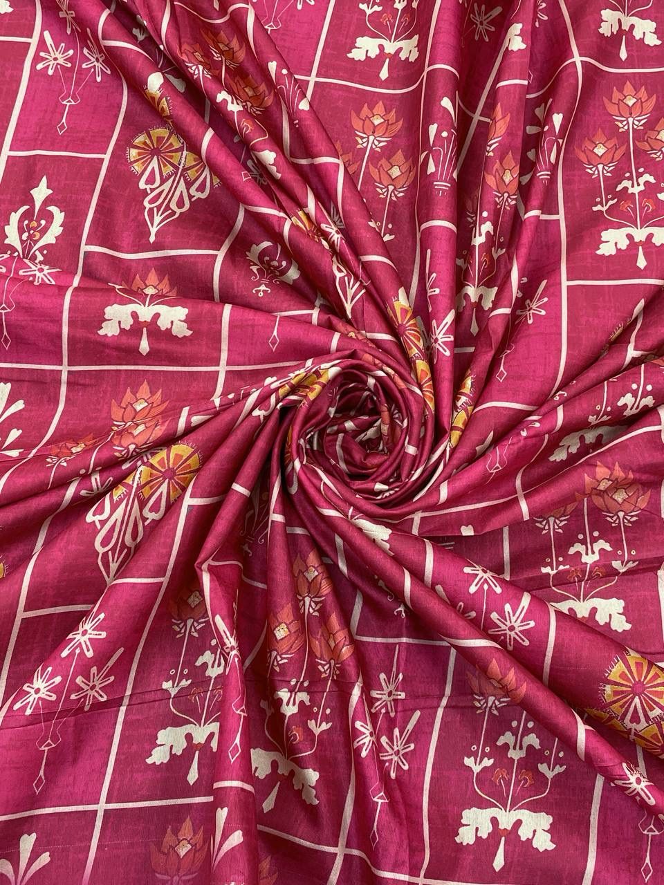 Digital Printed Dola Silk Saree 