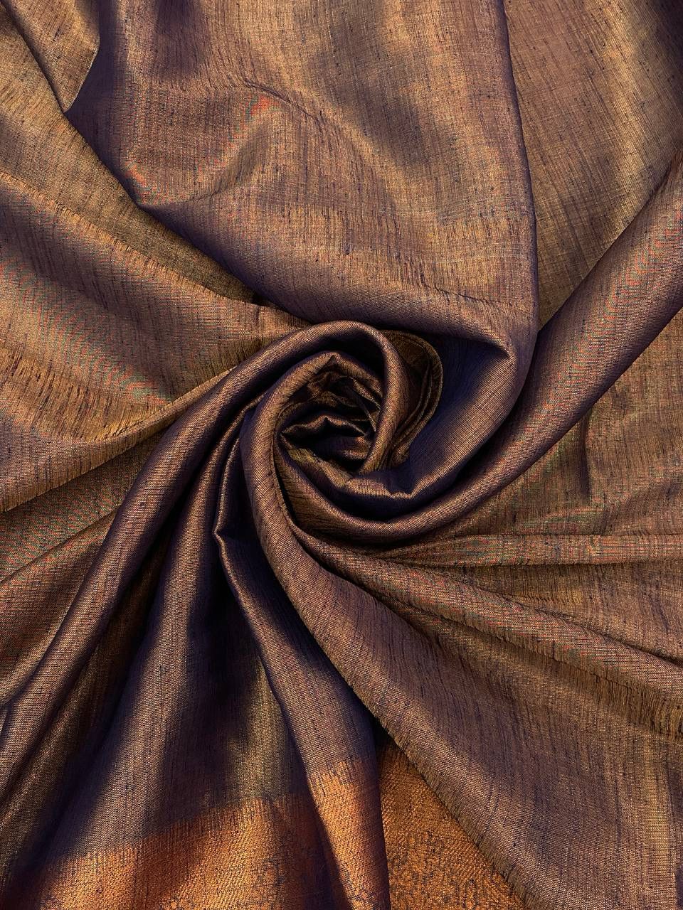 Glamorous Black Color Cotton Linen Silk