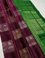 Electrifying Maroon Color Soft Lichi Silk Saree With Blouse Piece