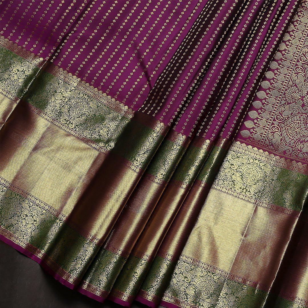 Whimsical Purple Color Banarasi Soft Silk Saree With Blouse Piece