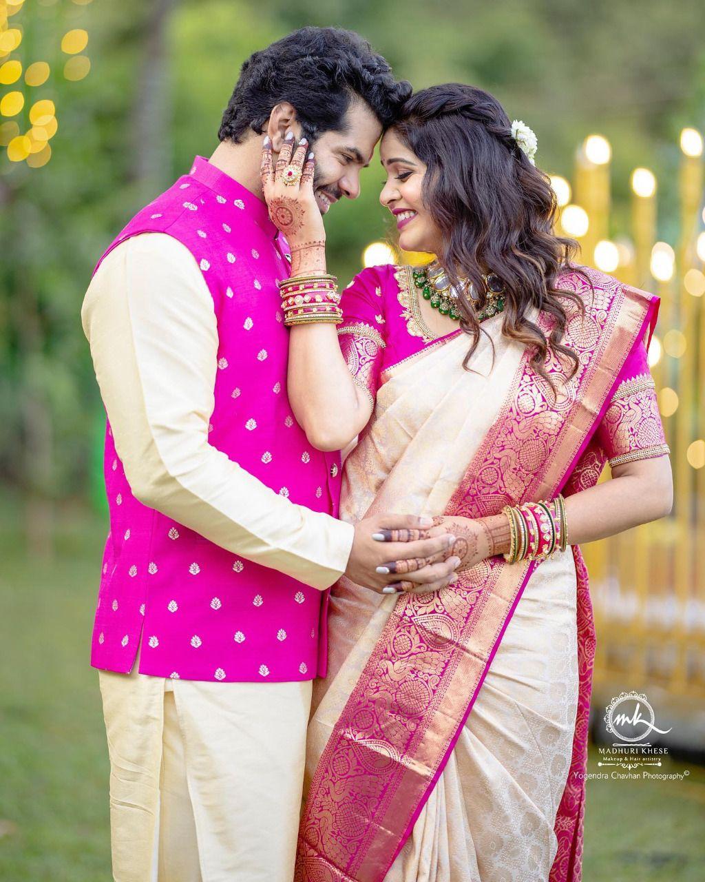 Striking Beige Color Banarasi Soft Silk Saree With Blouse Piece