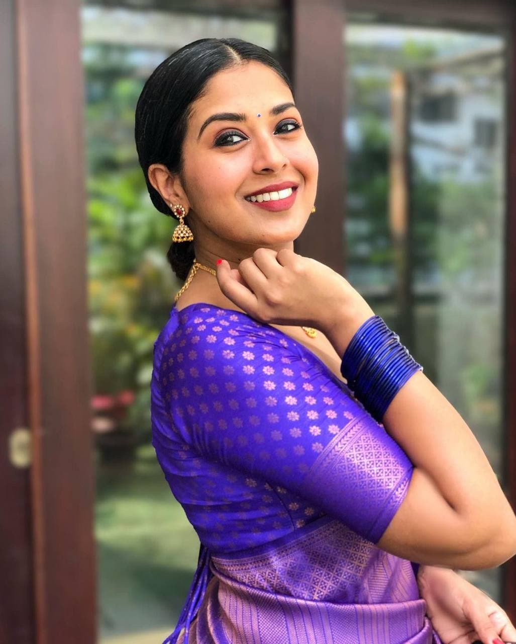 Regal Blue Color Kanjivaram Silk Saree