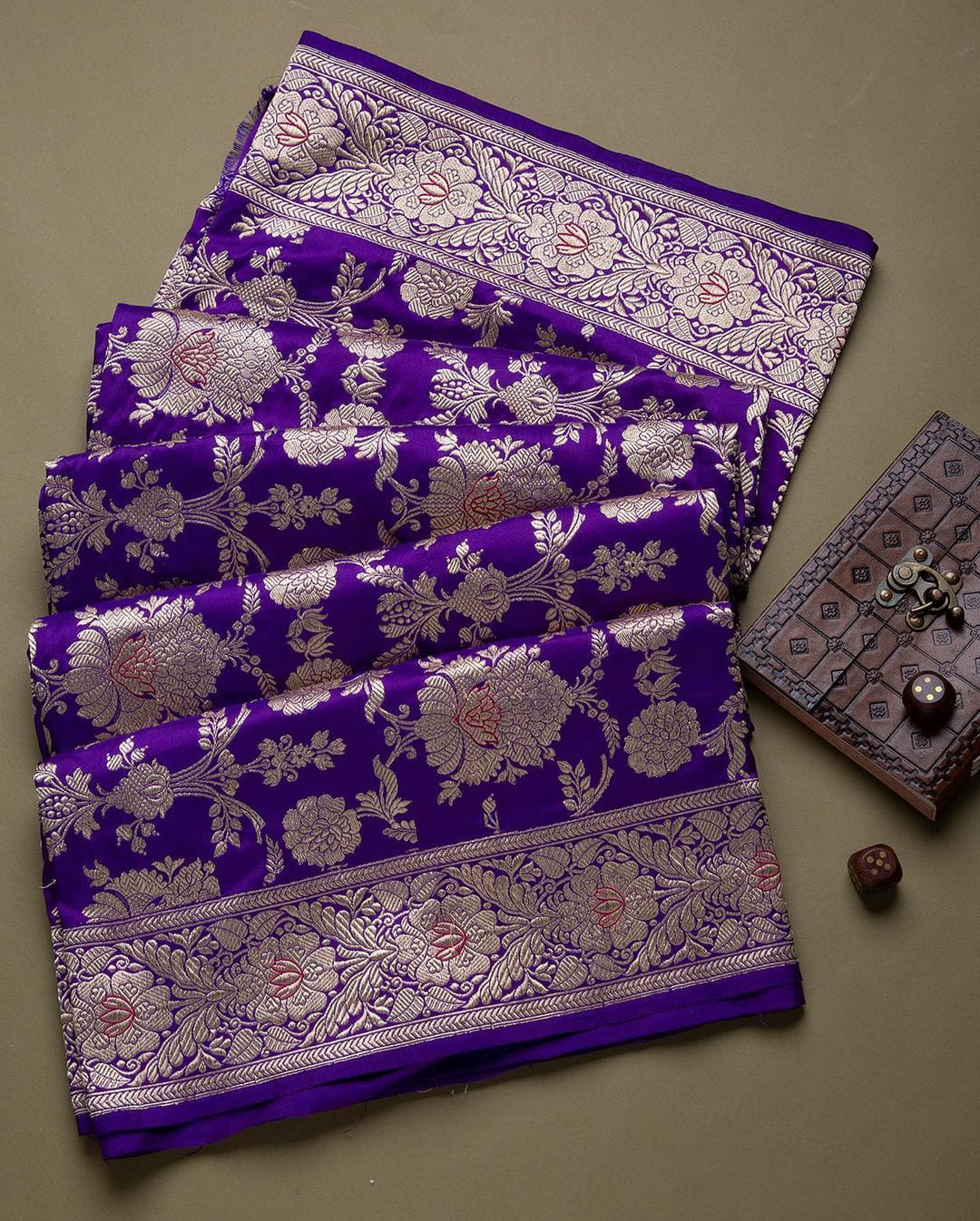 Majestic Purple Color Banarasi Soft Silk Saree With Blouse Piece