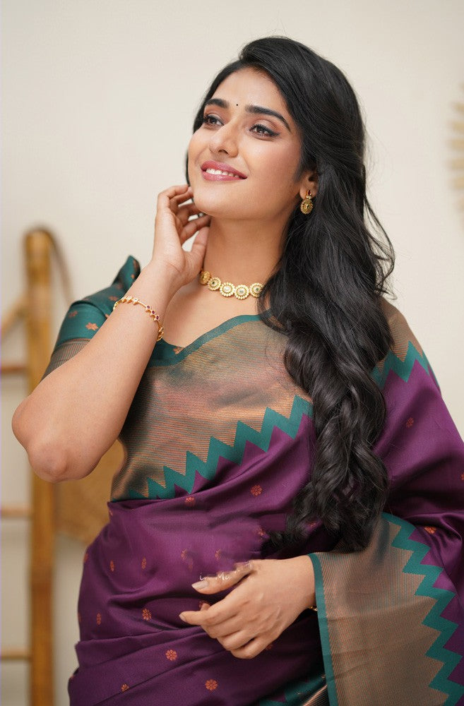 Soft Lichi Silk Saree With Blouse Piece
