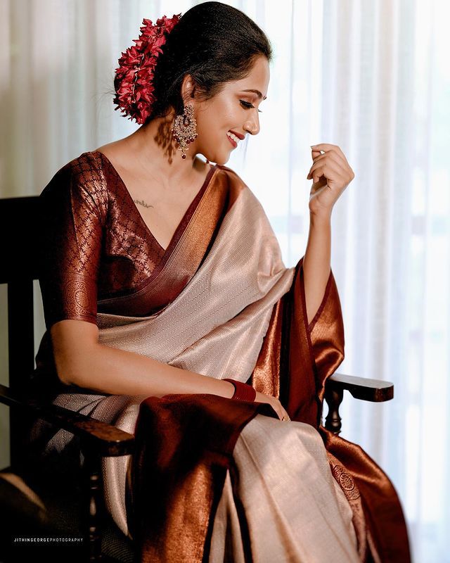 beige colour sarees
