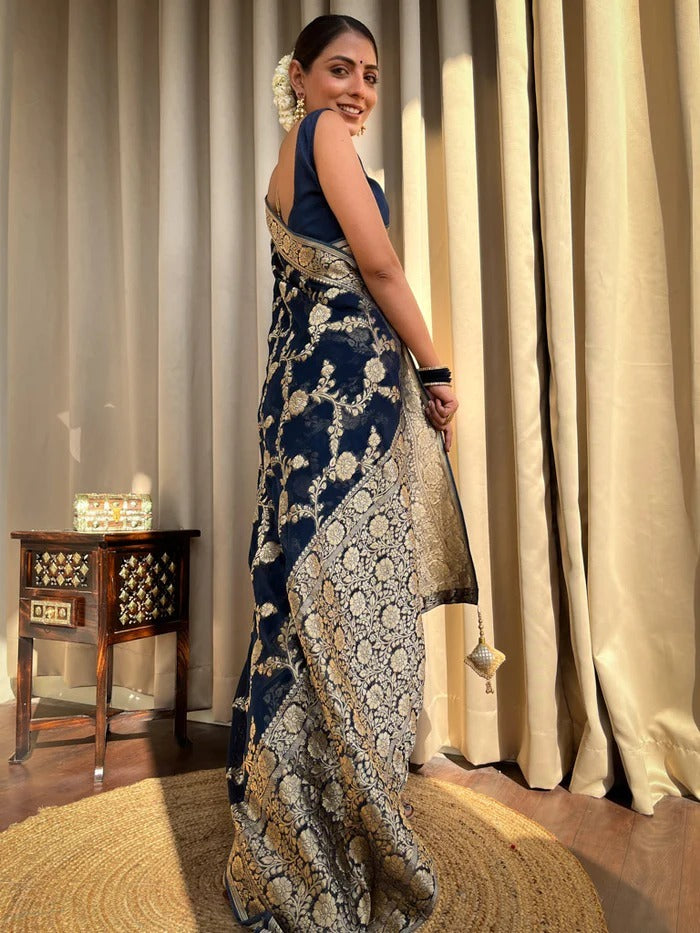blue colour blouse piece
