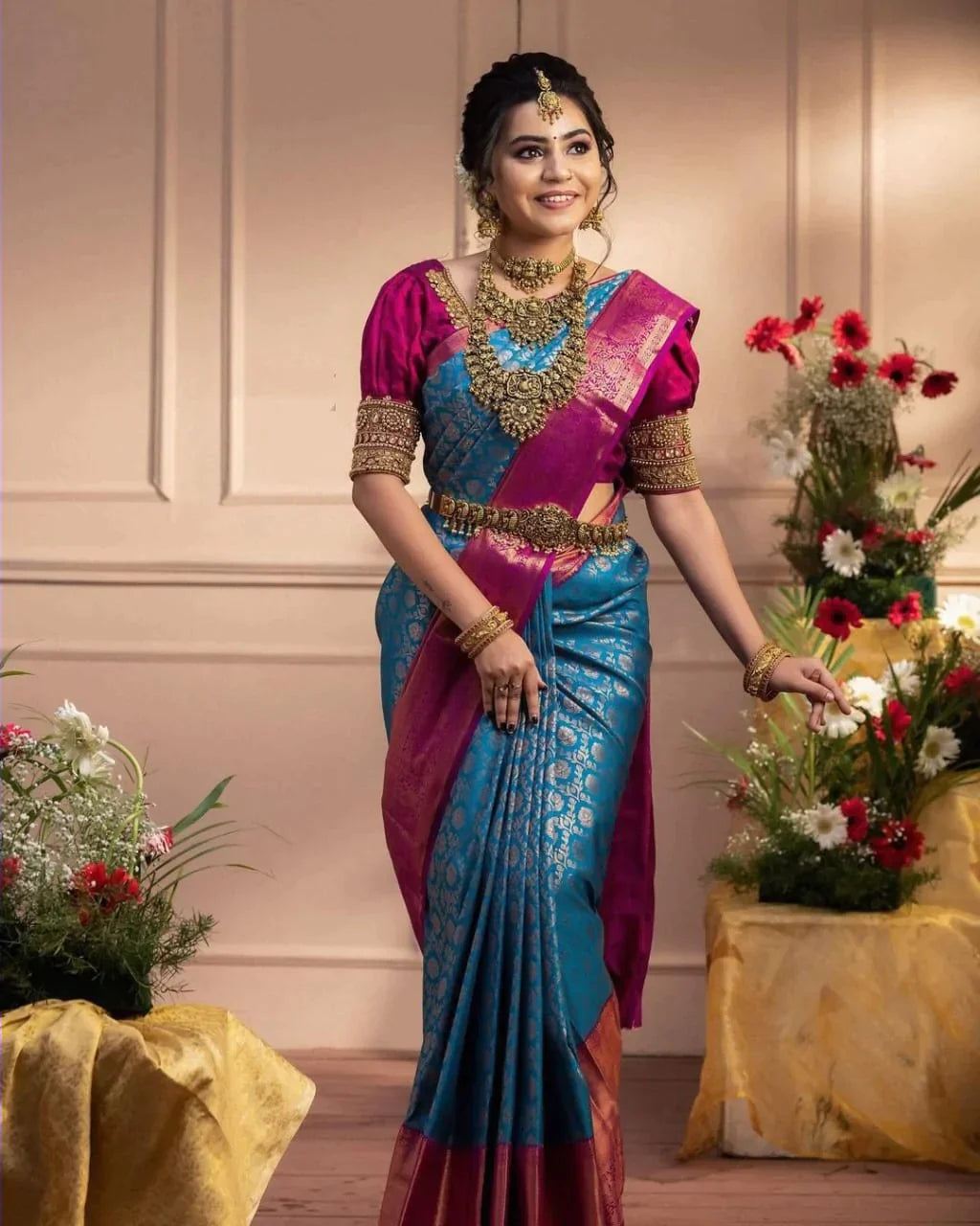 light firozi colour saree