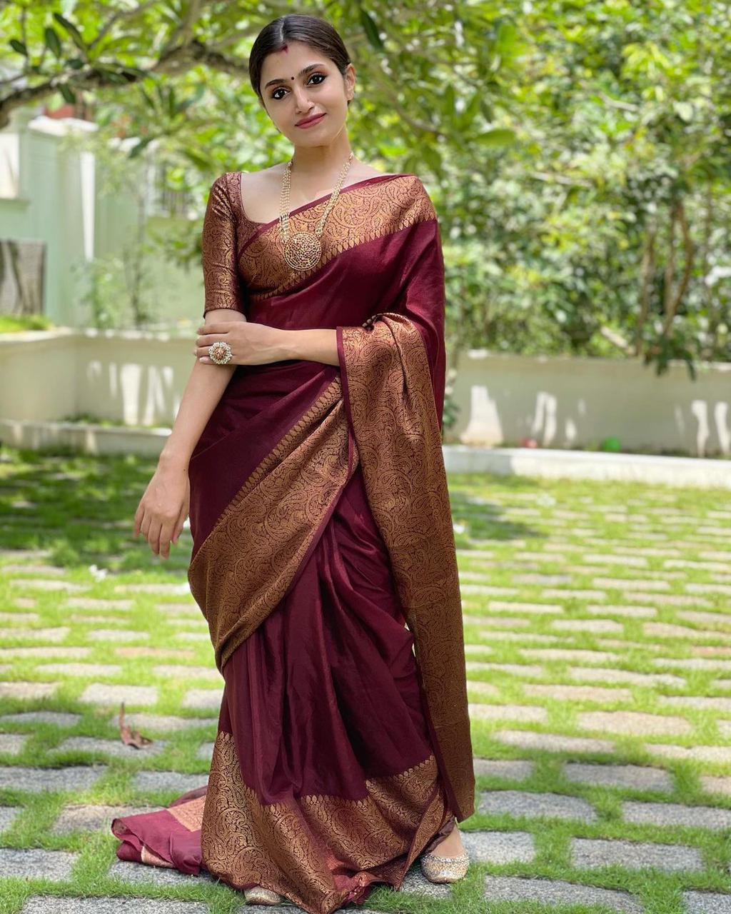 wine colour silk blouse